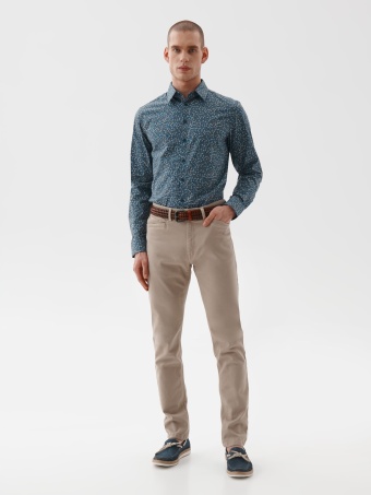 Koszula taliowana wzorzysta