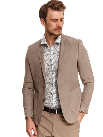 Koszula z roślinnym nadrukiem, slim fit