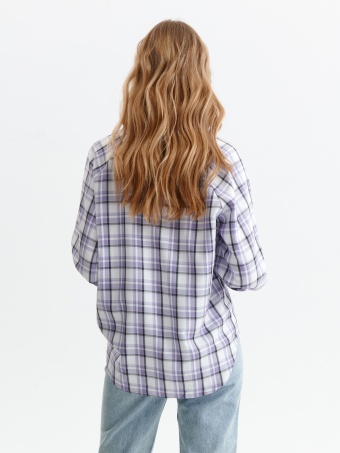 Luźna koszula w kratę