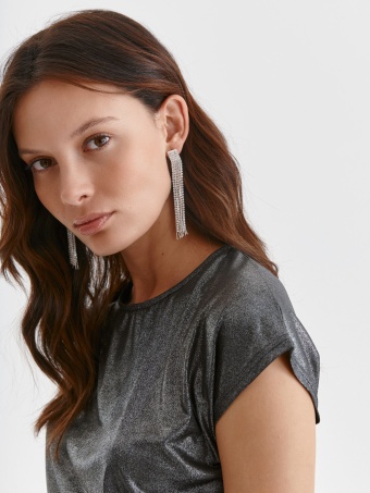 Długie wiszące kolczyki z kryształkami