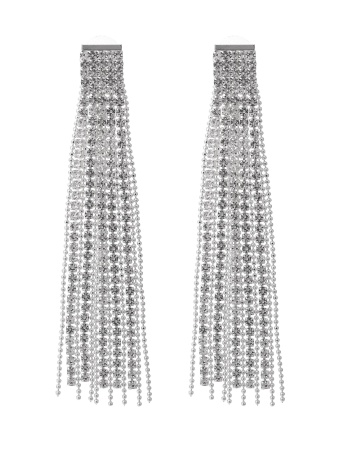 Długie wiszące kolczyki z kryształkami