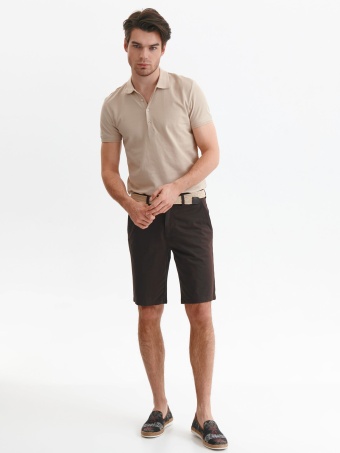 T-shirt polo ze strukturalnej dzianiny