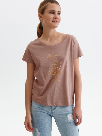 Dopasowany t-shirt z nadrukiem
