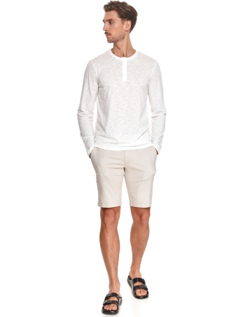 T-shirt henley ze strukturalnej dzianiny
