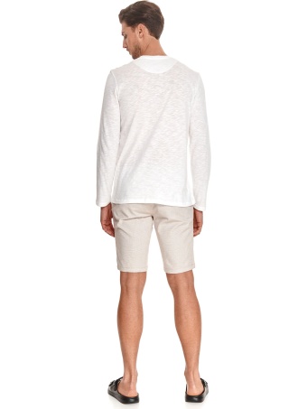 T-shirt henley ze strukturalnej dzianiny