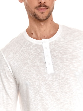 T-shirt henley ze strukturalnej dzianiny