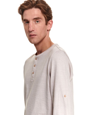 T-shirt z wywijanym rękawem