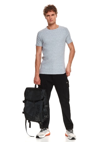 T-shirt dopasowany w prążek