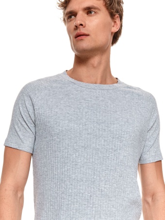 T-shirt dopasowany w prążek