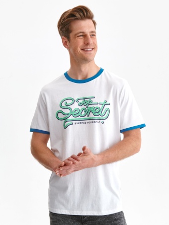 T-shirt krótki rękaw męski z logo top secret