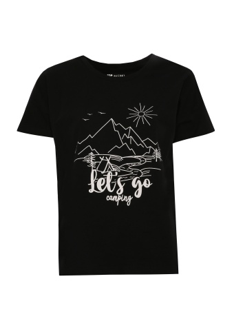 Damski t-shirt oversize z nadrukiem