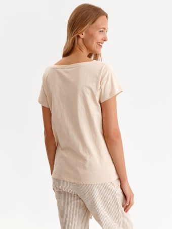 Bawełniany t-shirt krótki rękaw damski