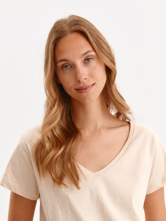 Bawełniany t-shirt krótki rękaw damski