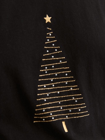 Luźny t-shirt krótki rękaw damski z nadrukiem