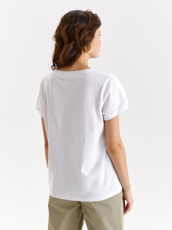 Bawełniany t-shirt z napisem