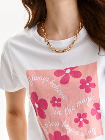 T-shirt damski z kwiatowym nadrukiem