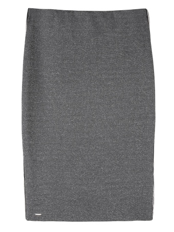 Spódnica ołówkowa z połyskiem, z ozdobnym lampasem