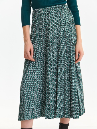 Plisowana spódnica w retro print