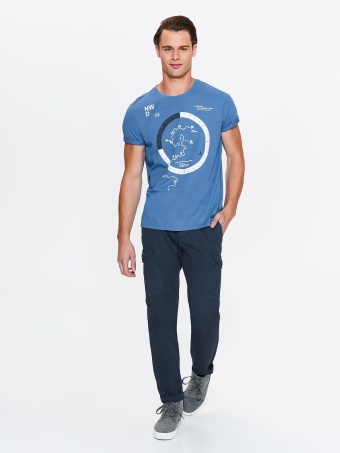 Spodnie męskie typu bojówki o regularnym kroju