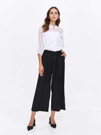 Czarne spodnie culotte