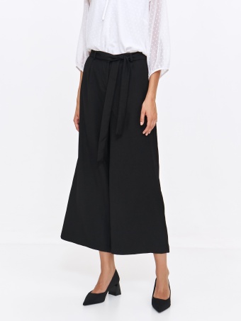 Czarne spodnie culotte