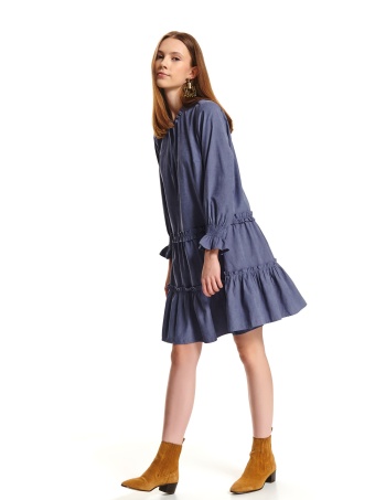 Sukienka z falbanką i wiązaniem