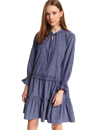 Sukienka z falbanką i wiązaniem