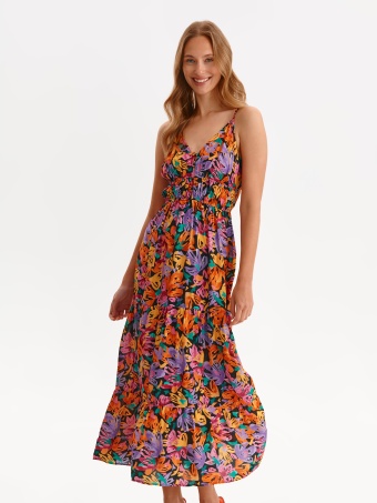 Sukienka maxi w kolorowe kwiaty