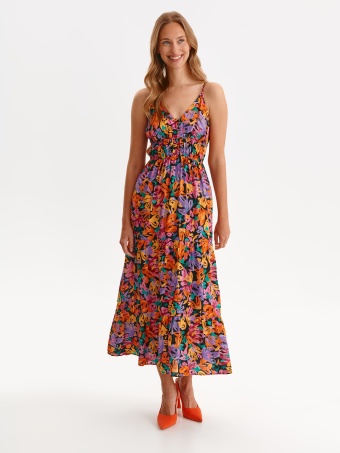 Sukienka maxi w kolorowe kwiaty