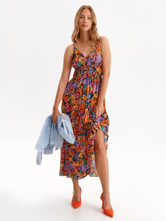 Sukienka maxi w kolorowe kwiaty