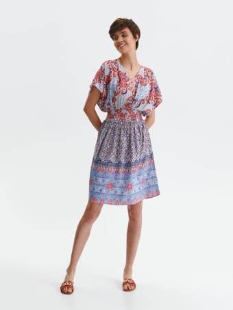 Sukienka we wzór z rękawem kimono