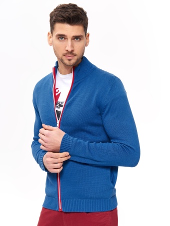 Sweter rozpinany ze stójką