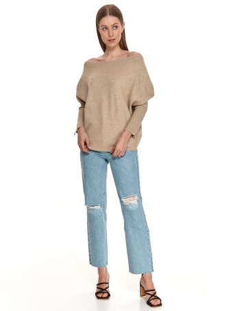Sweter z dekoltem w łódkę