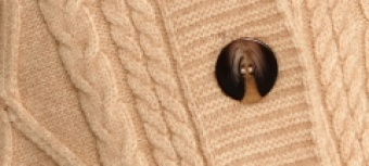 Pudełkowy kardigan z przeplotami