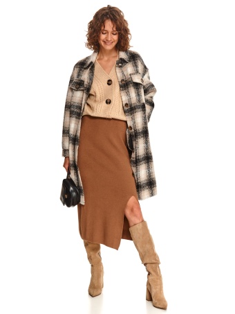 Pudełkowy kardigan z przeplotami