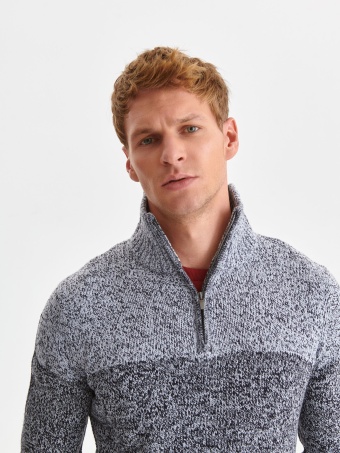 Ciepły sweter na suwak