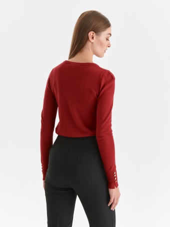 Dopasowany sweter damski z guzikami