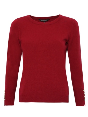 Dopasowany sweter damski z guzikami