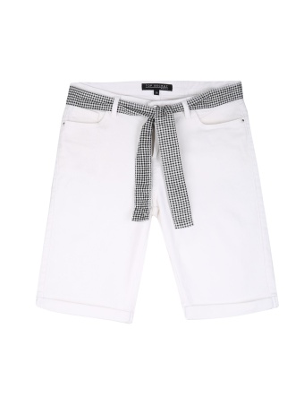 Szorty przed kolano z paskiem