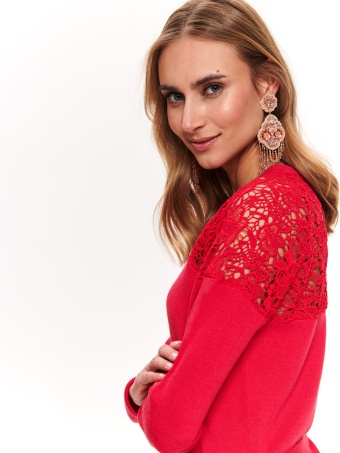 Tunika swetrowa z koronką