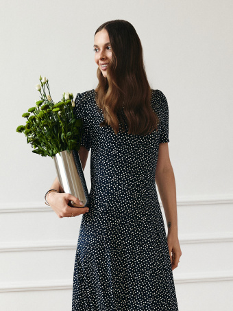 Sukienka maxi w groszki 