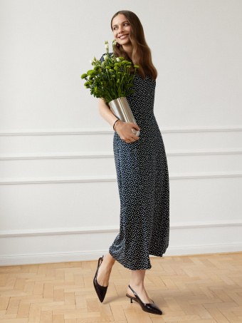 Sukienka maxi w groszki 