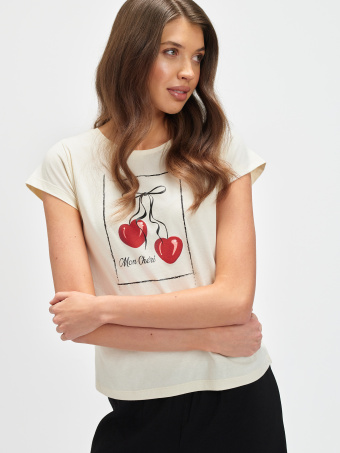 Bawełniany t-shirt z nadrukiem 