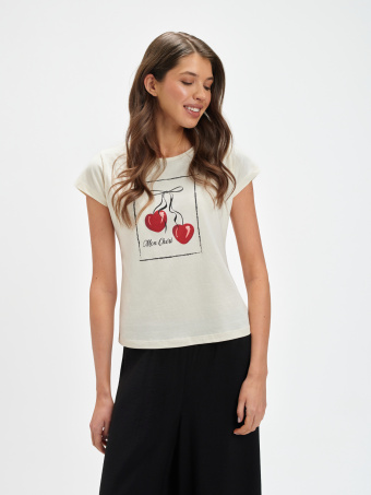 Bawełniany t-shirt z nadrukiem 