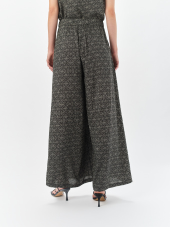 Wzorzyste spodnie o luźnym fasonie 