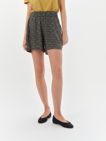 Wiskozowe szorty z printem