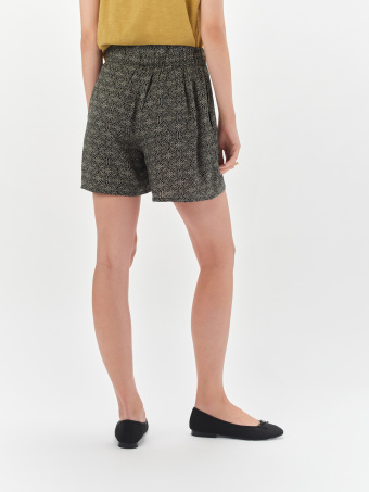 Wiskozowe szorty z printem