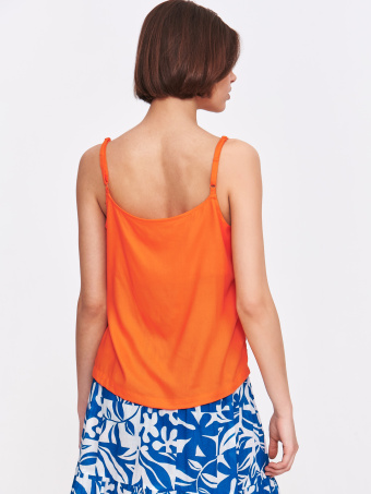 Pomarańczowy top na ramiączkach 