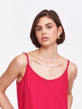 Różowa bluzka na ramiączkach 