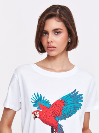 T-shirt regular z nadrukiem 